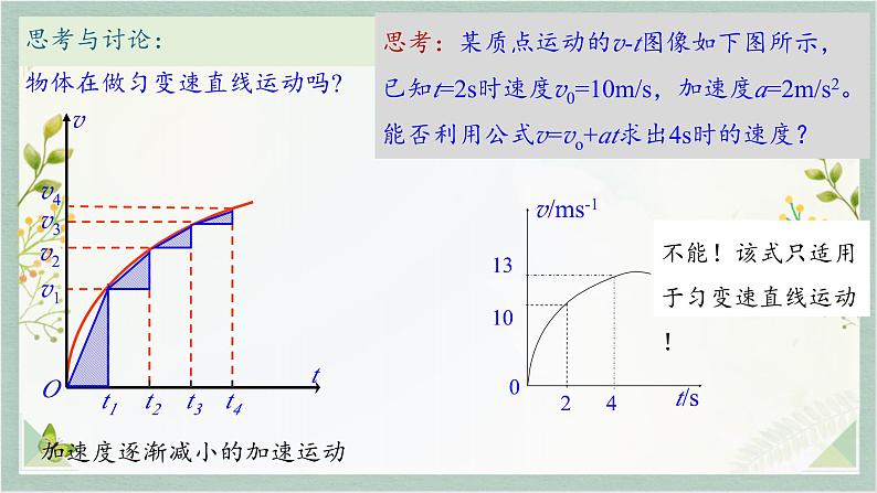 2.2 匀变速直线运动的速度与时间的关系+课件-2023-2024学年高一上学期物理人教版（2019）必修第一册第8页