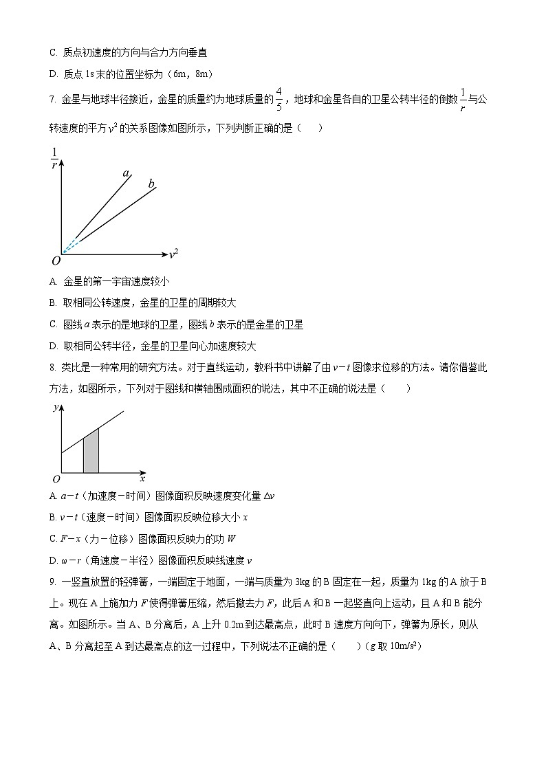 北京市第十一中学2024-2025学年高三上学期10月月考物理试卷 Word版无答案第3页