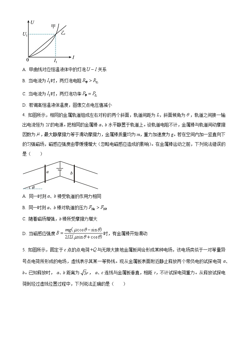 河北省正定中学2024-2025学年高三上学期期中考试物理试卷 Word版无答案第2页