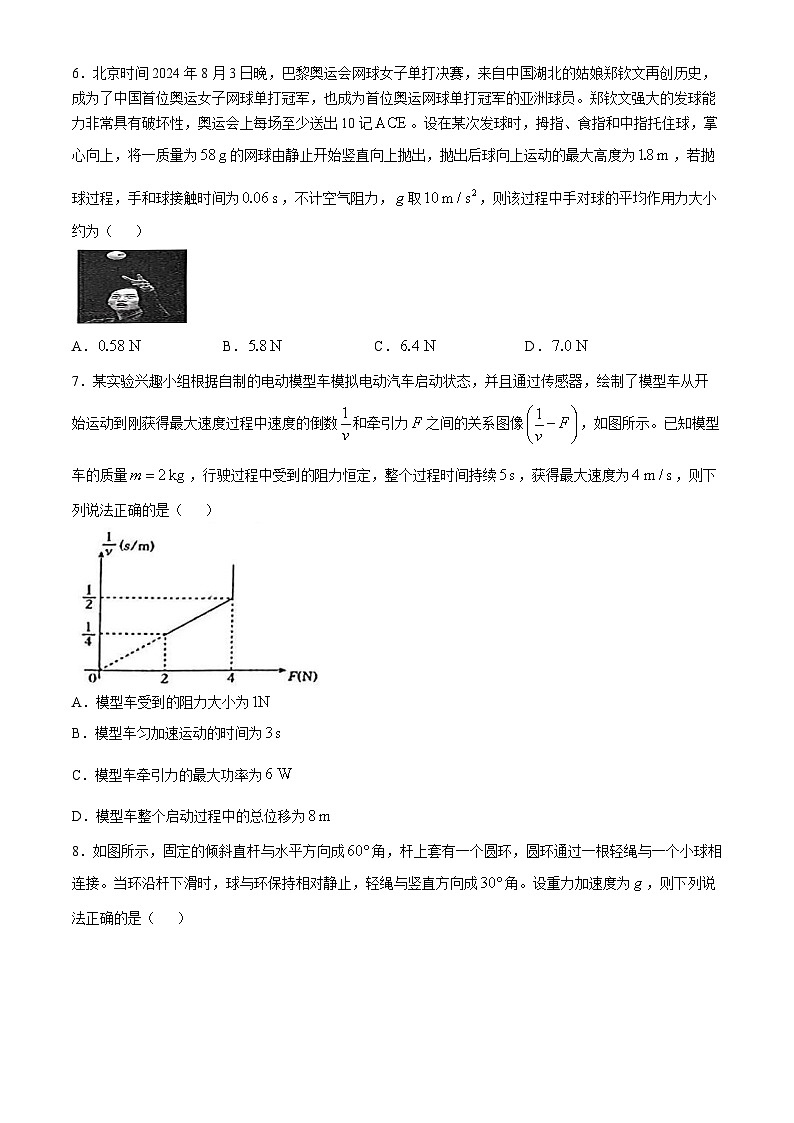 湖北省鄂东南省级示范高中教育教学改革联盟2024-2025学年高三上学期期中考试物理试题(无答案)第3页