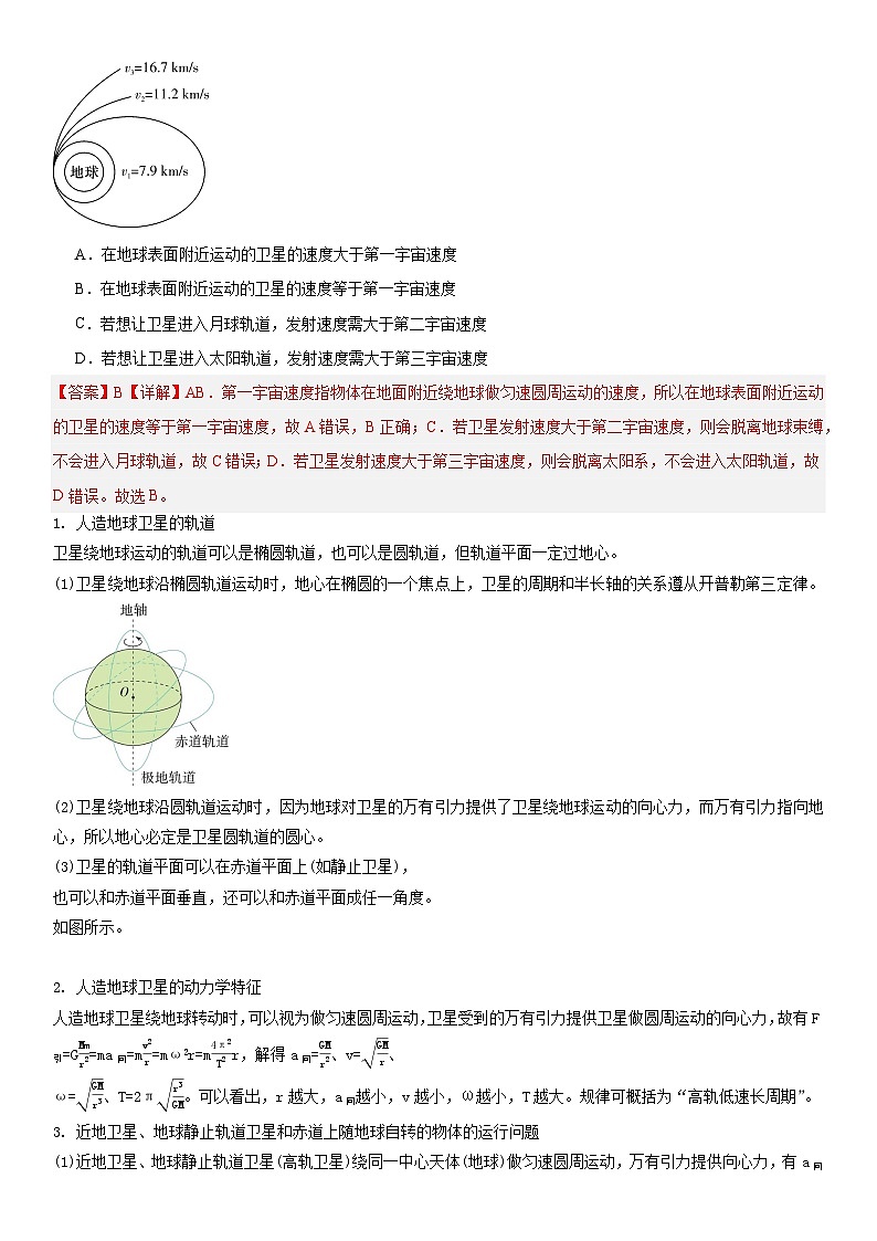 人教版高中物理必修二 同步精讲精练7.4宇宙航行（解析版）第3页