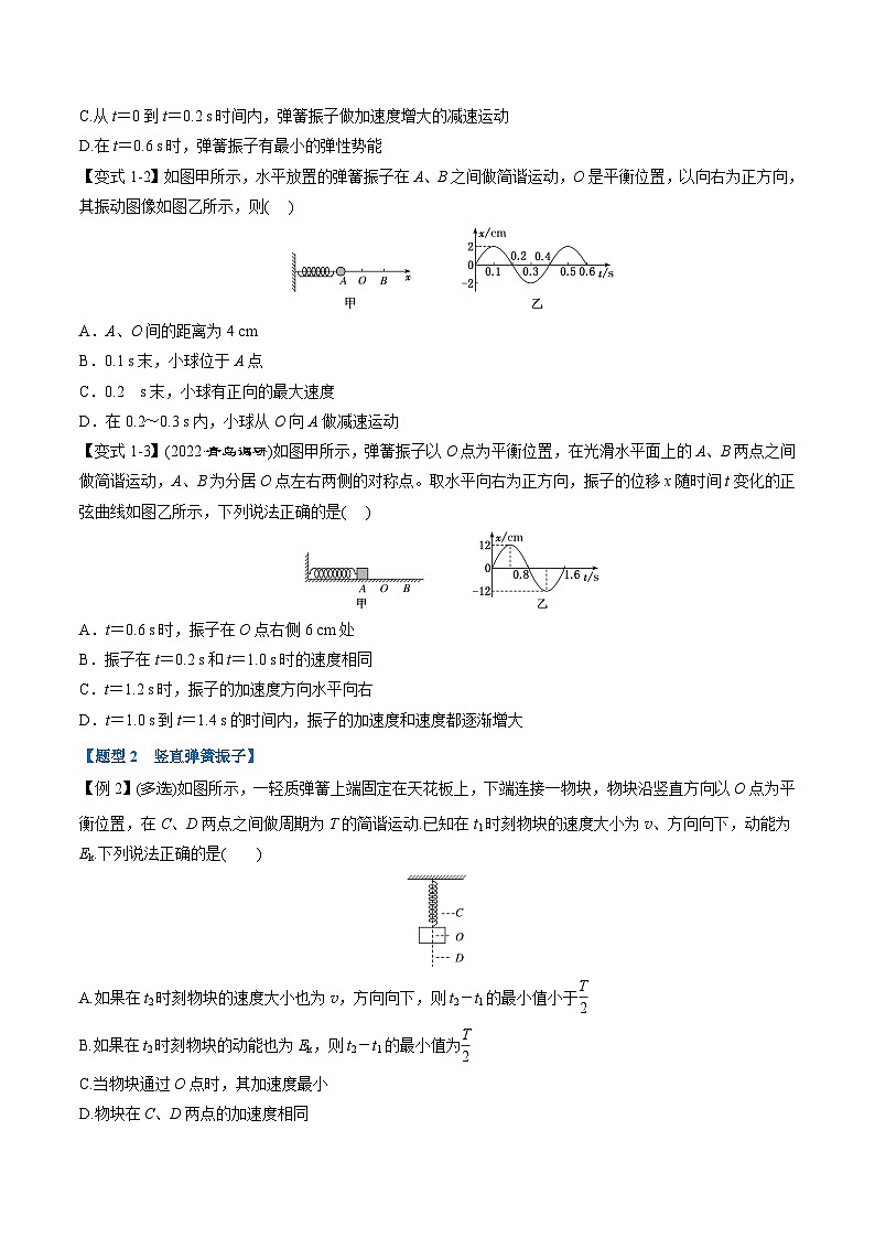 人教版高中物理选择性必修一 同步精讲精练专题2.1 简谐运动【八大题型】（学生版）第2页