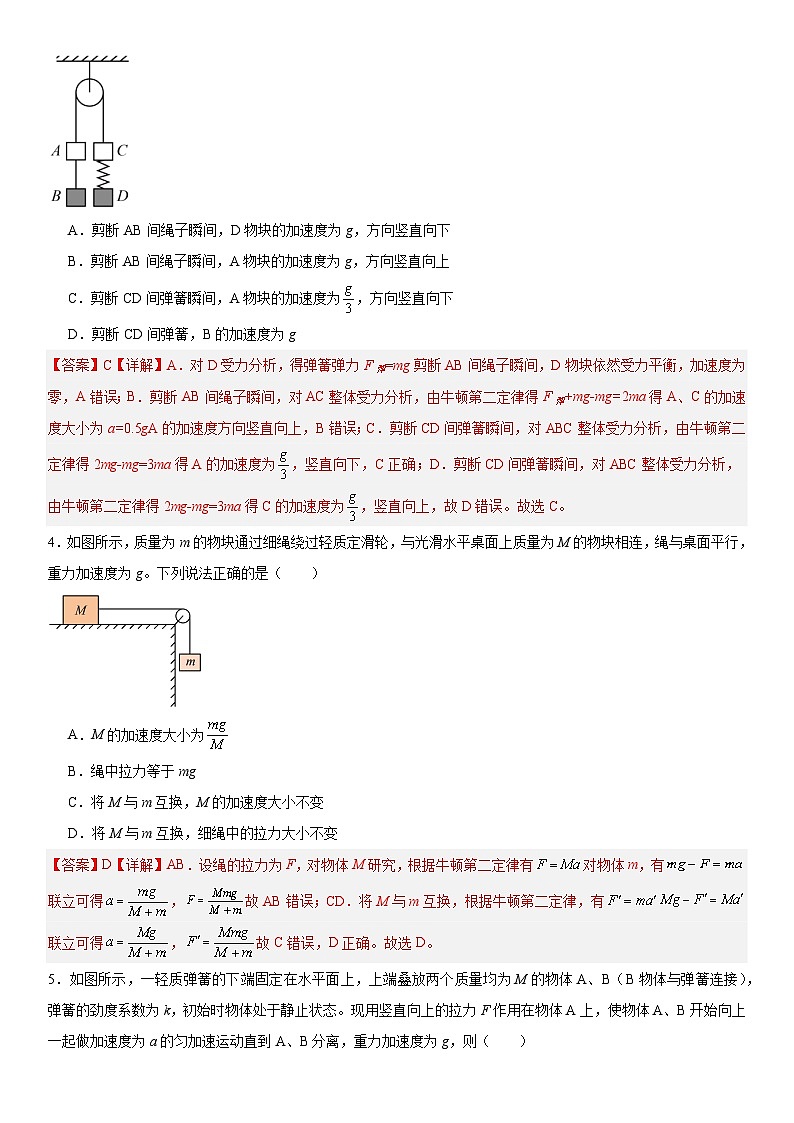 人教版高中物理必修一 同步精讲精练第4章 运动和力关系（提高版）（教师版）第2页