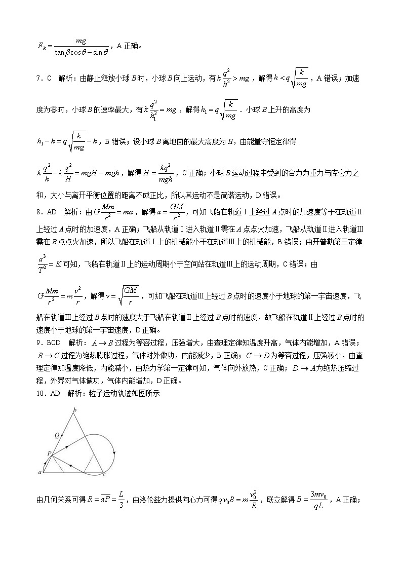 河北省2024-2025学年高三省级联测考试+物理答案第2页