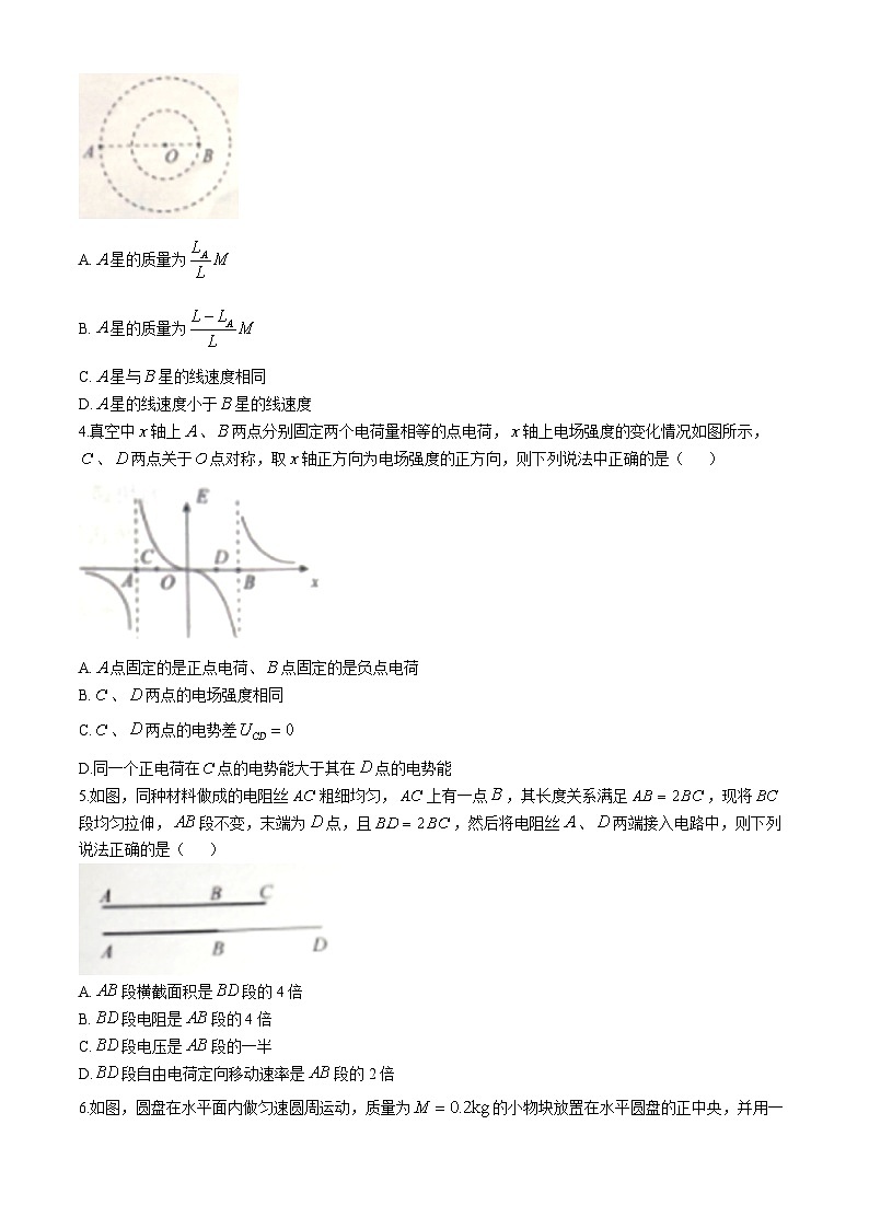 辽宁省县级重点高中协作体2024-2025学年高三上学期期中考试物理试卷02