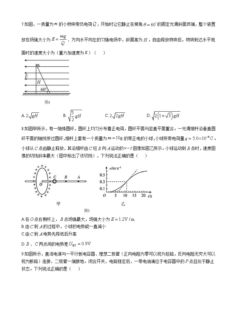 湖北省武汉市重点中学5G联合体2024-2025学年高二上学期11月期中考试物理试卷（Word版附答案）第3页