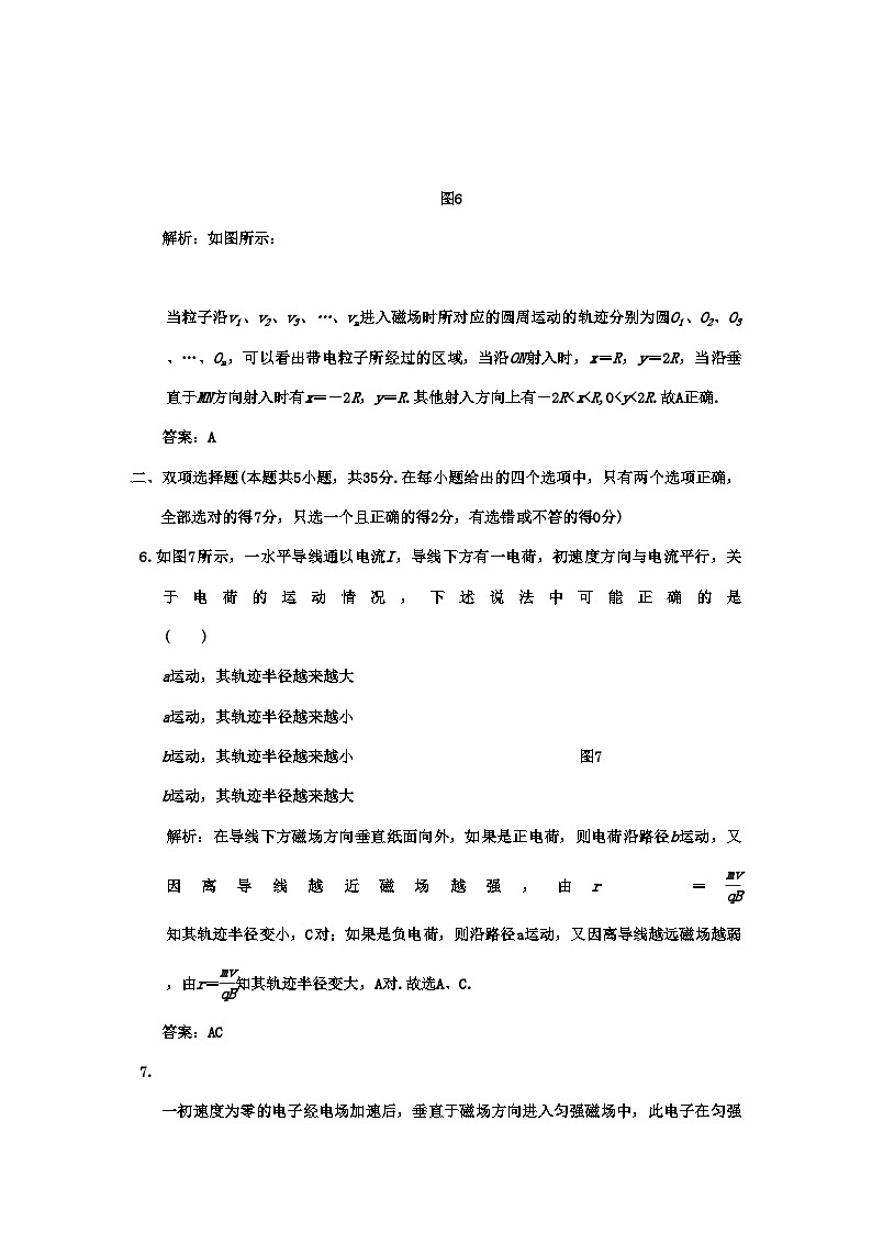 2022年广东高考物理一轮复习第八章第二讲磁场对运动电荷的作用试题第3页