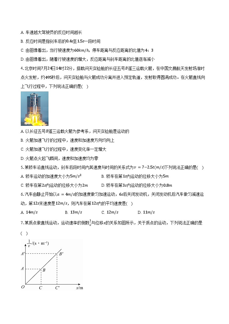 2024-2025学年江苏省苏大实验中学高一（上）月考物理试卷（10月）（含答案）第2页