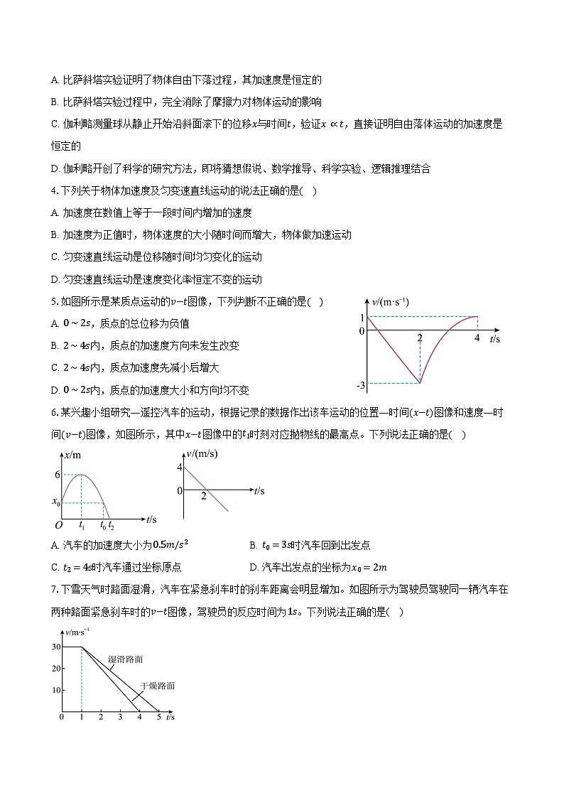 2024-2025学年江苏省苏州市陆慕中学高一（上）月考物理试卷（10月）（含答案）第2页