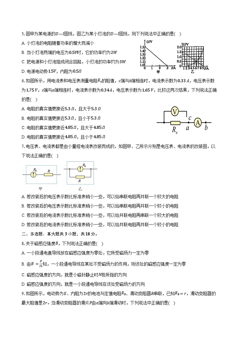 2024-2025学年辽宁省沈阳市第二中学高二（上）第一次月考物理试卷（含答案）第2页
