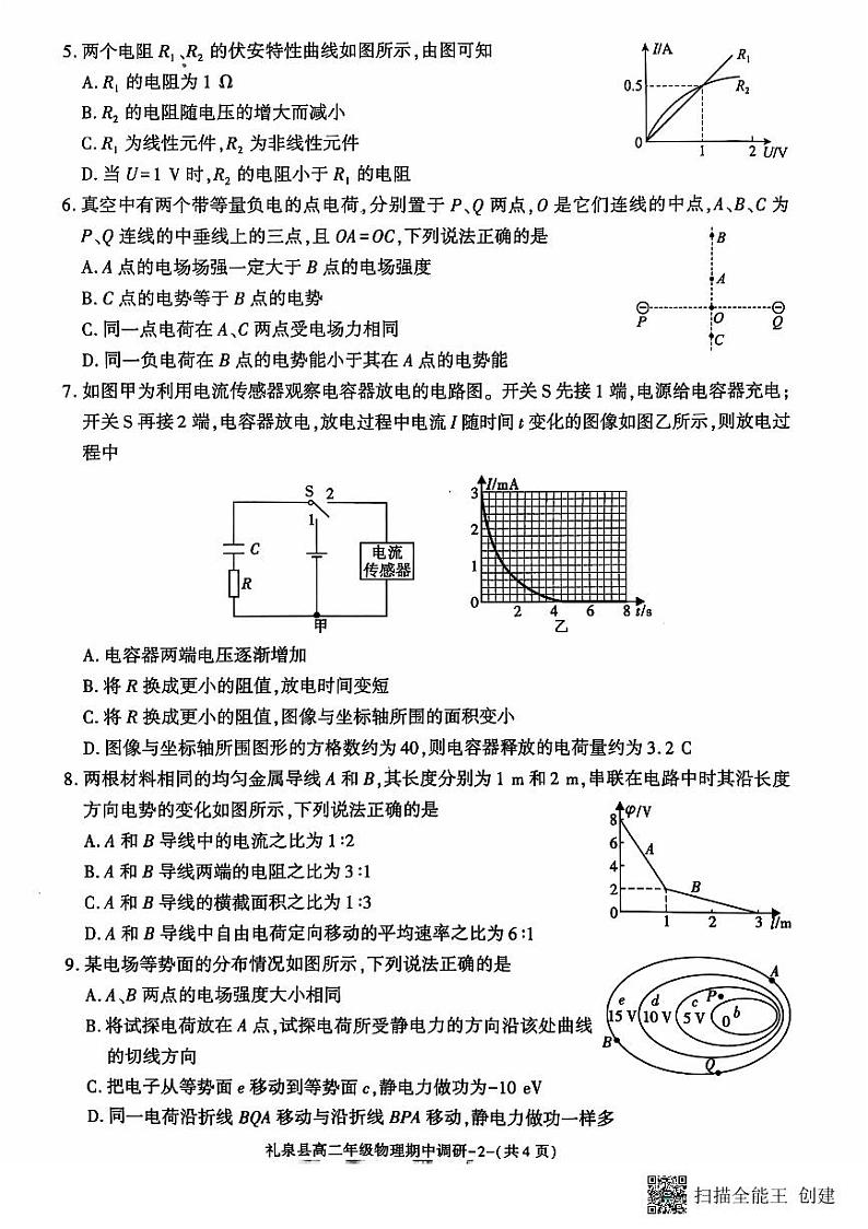 高二物理试题第2页