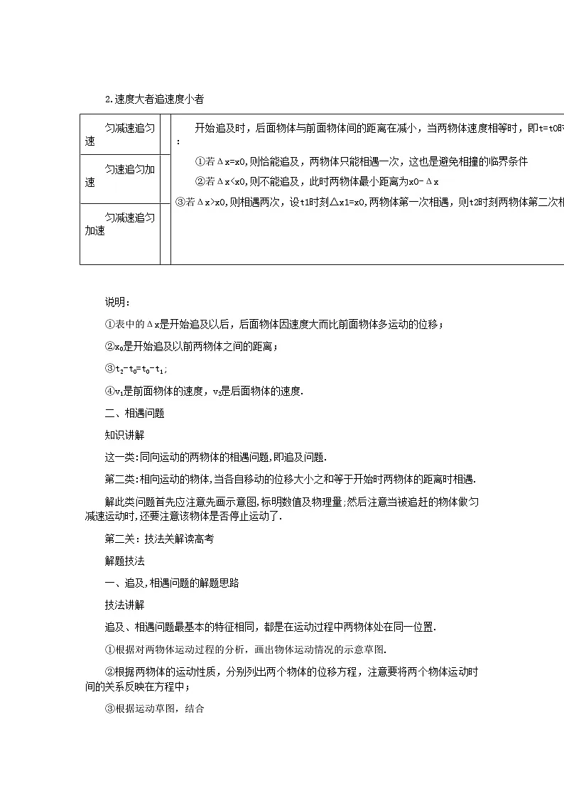 2022年高考物理第二章第五课时追及与相遇问题练习第2页