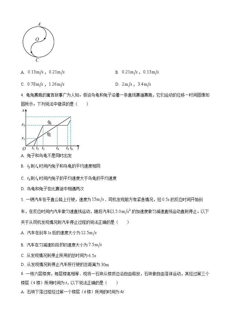 河南省周口市周口学校2024-2025学年高一上学期10月月考物理试题无答案第2页