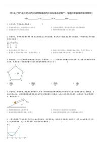 2024～2025学年10月四川绵阳盐亭县四川省盐亭中学高二上学期月考物理试卷[原题+解析版]