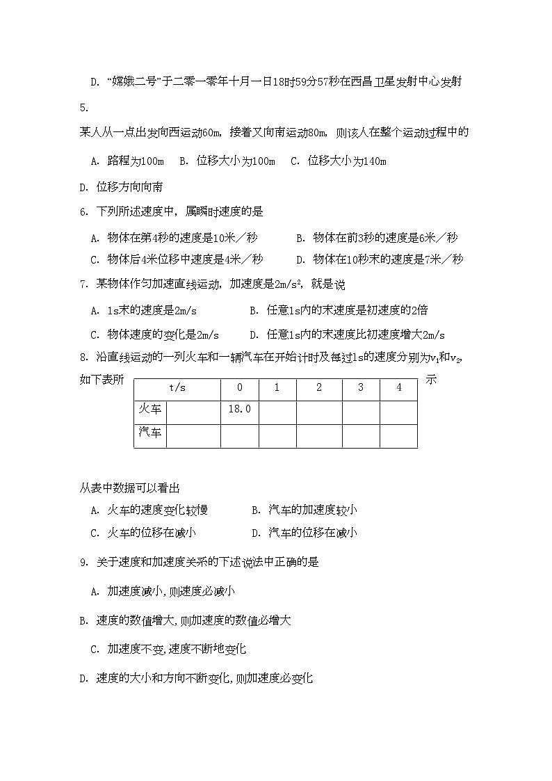 2022年山东省苍山县11高一物理上学期期中考试第2页