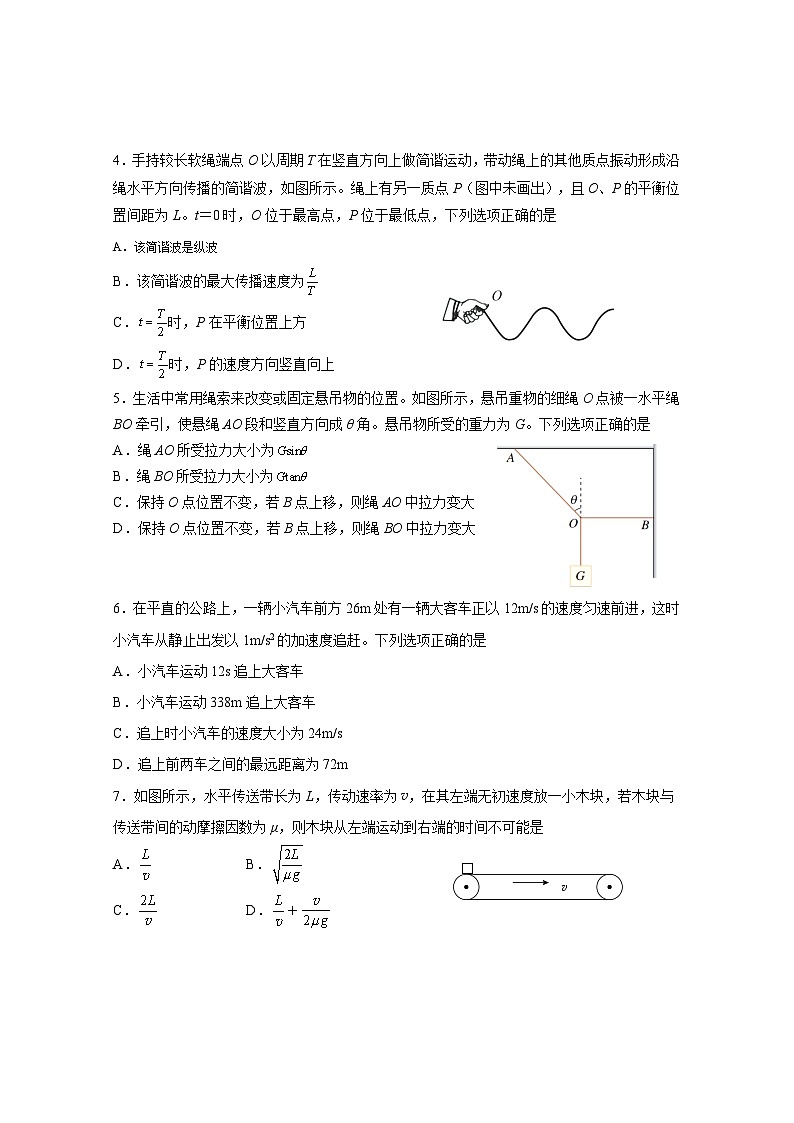 北京市朝阳区2024-2025学年高三上学期期中质量检测物理试卷第2页