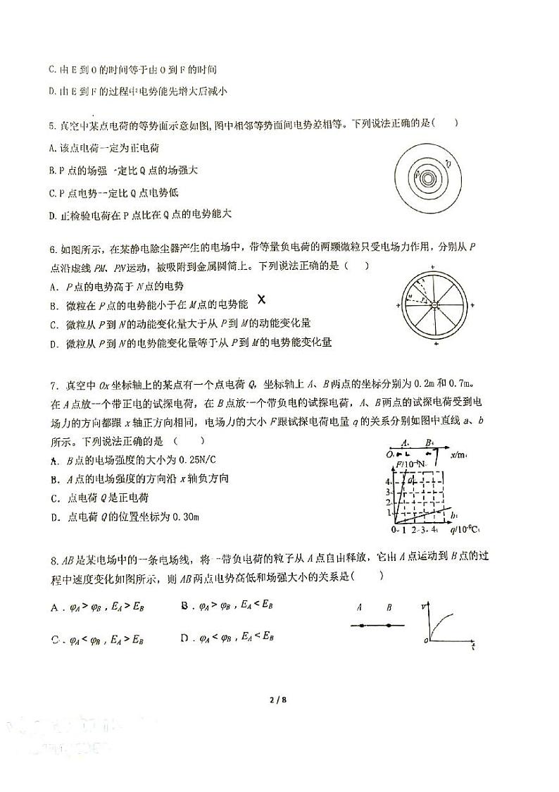 2024北京景山学校高二上学期10月月考物理试题及答案第2页