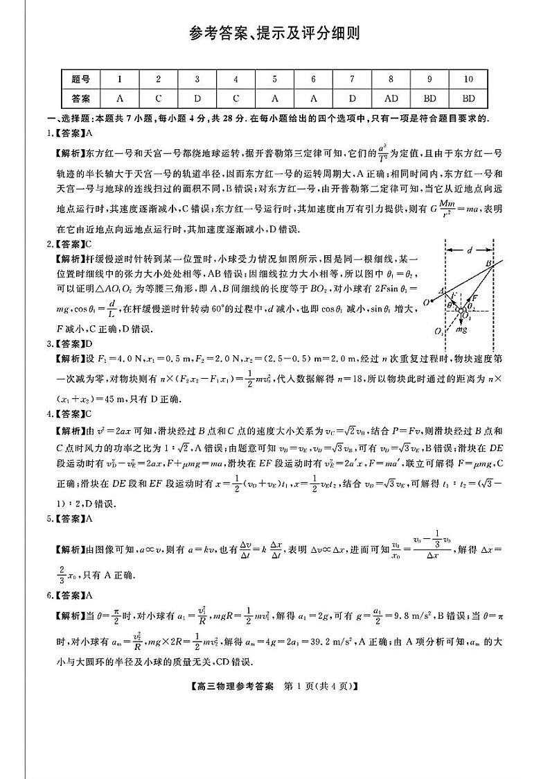 物理答案第1页
