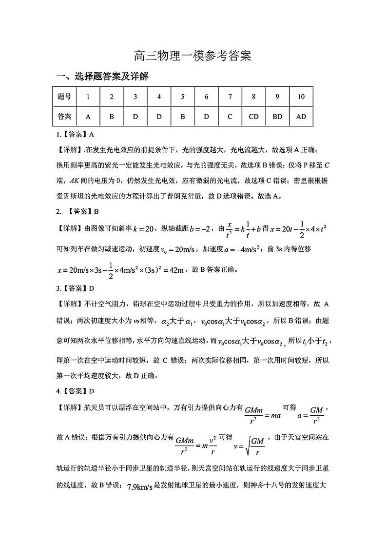 2024年河南省许洛平高三上学期10月物理试题01