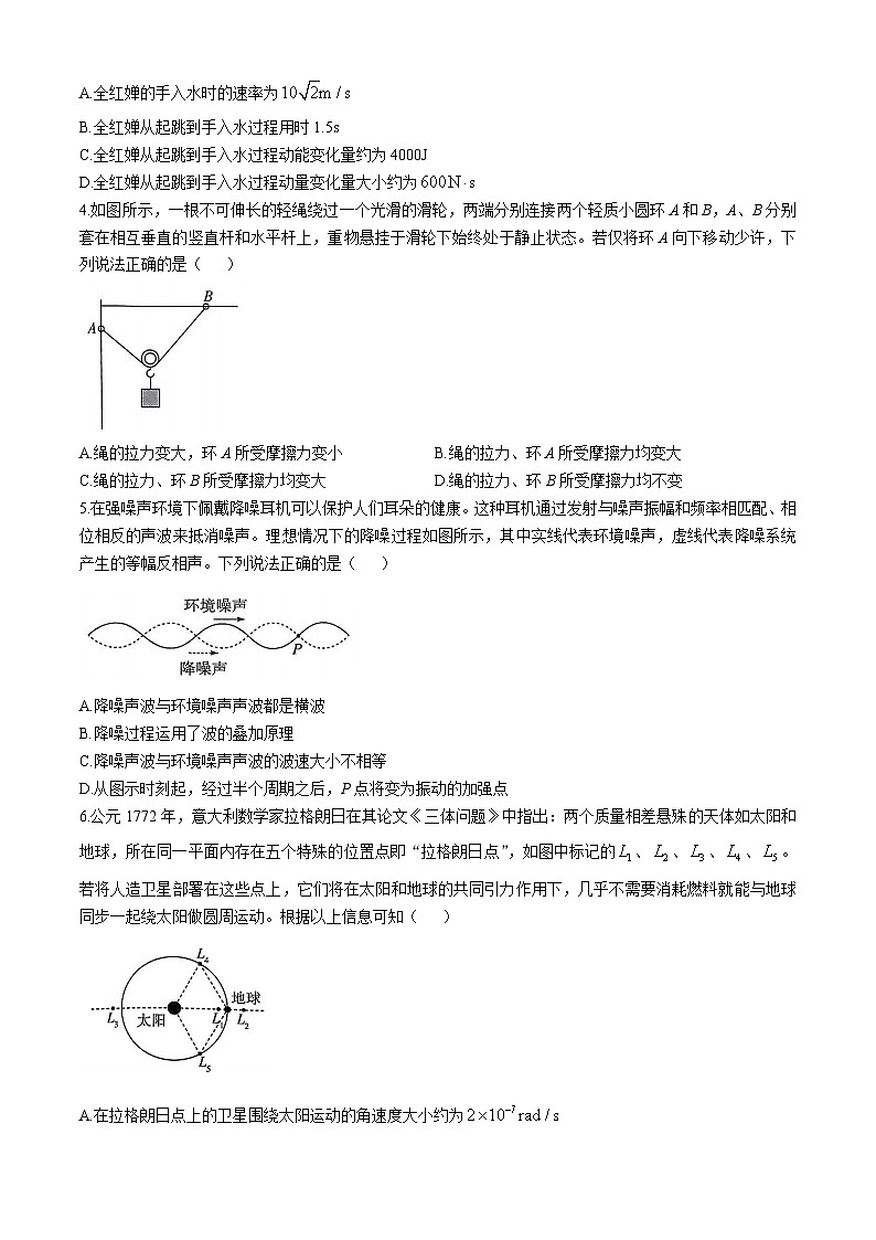 2025河南省部分名校高三上学期11月阶段性测试（三）（期中）物理含答案第2页