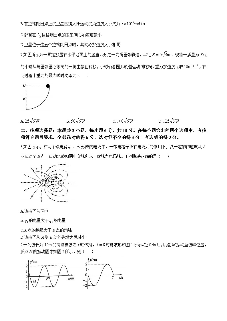 2025河南省部分名校高三上学期11月阶段性测试（三）（期中）物理含答案第3页