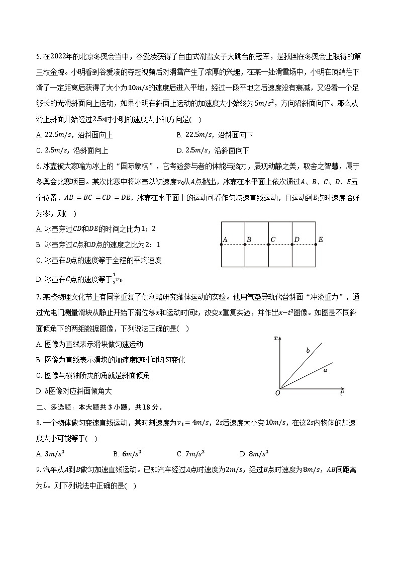 2024-2025学年广东省深圳外国语学校高一（上）第一次月考物理试卷（含答案）第2页
