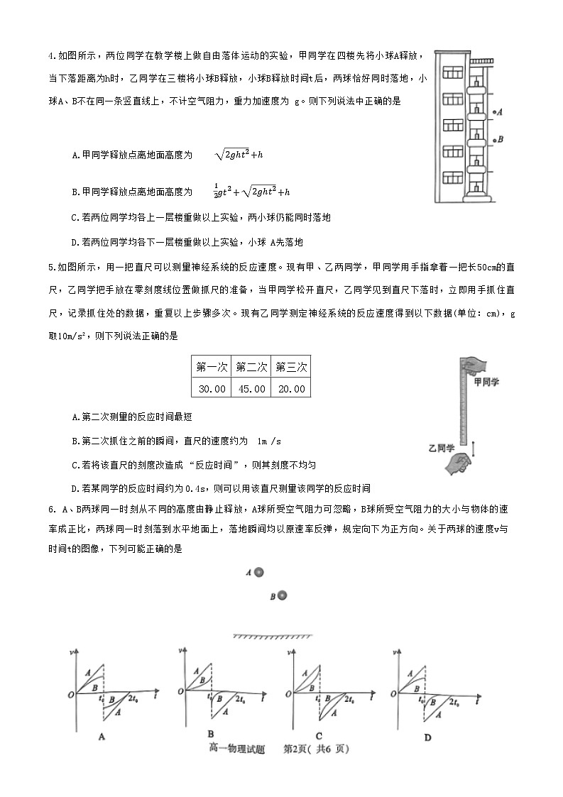 河南省信阳市罗山县2024-2025学年高一上学期11月期中考试物理试题第2页