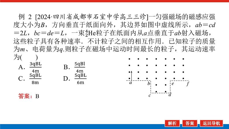 2025届高中物理一轮复习课件：专题强化九带电粒子在磁场中运动的临界、极值及多解问题第8页