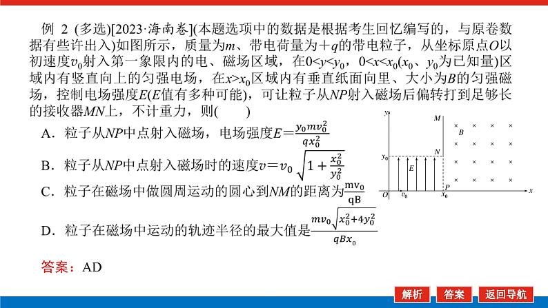 2025届高中物理一轮复习课件：专题强化十带电粒子在复合场中的运动第8页