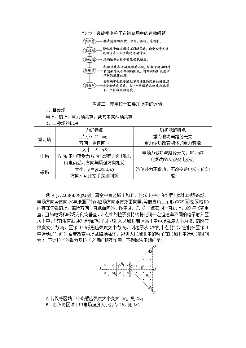 2025届高中物理一轮复习导学案：专题强化十带电粒子在复合场中的运动第3页