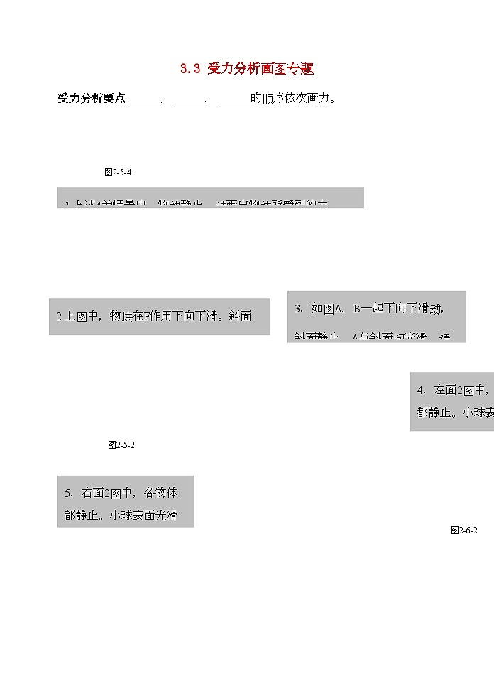 2022年高中物理受力分析画图专题练习第1页
