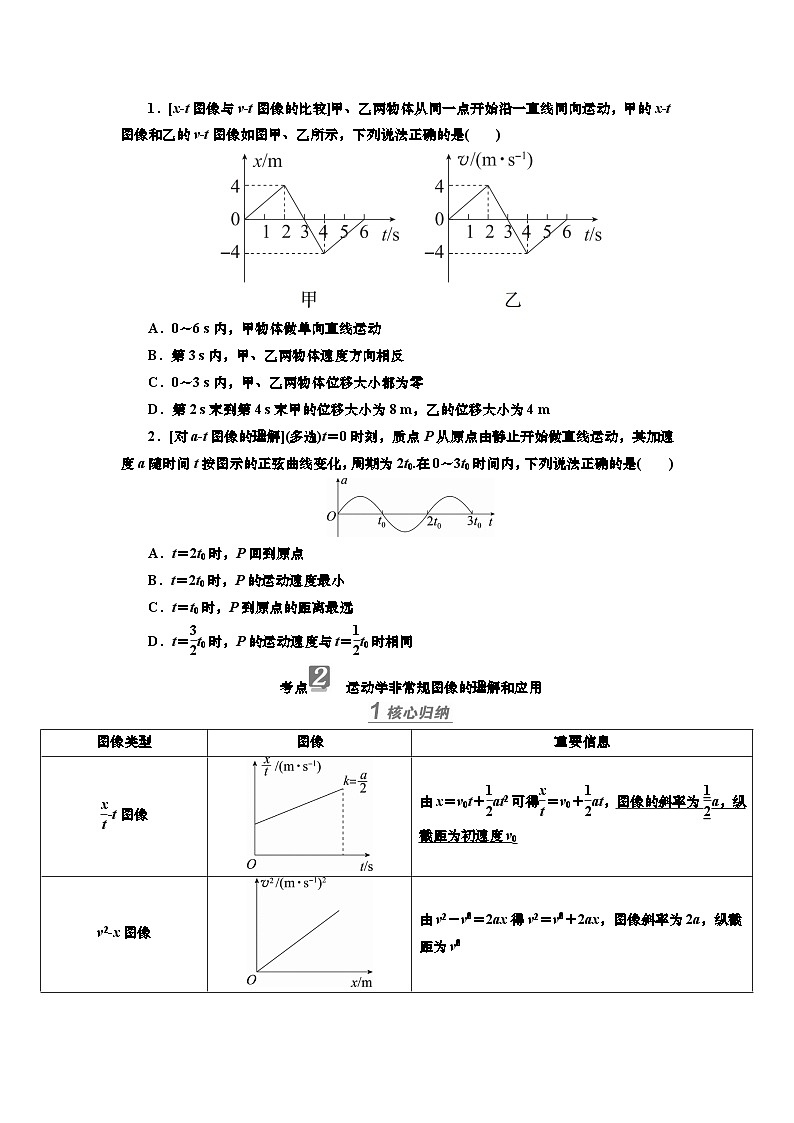 讲义第一章  专题一　运动图像与追及、相遇问题（含解析）第2页