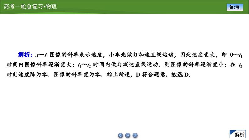 课件第一章  　专题一运动图像与追及、相遇问题（共44张ppt）第7页