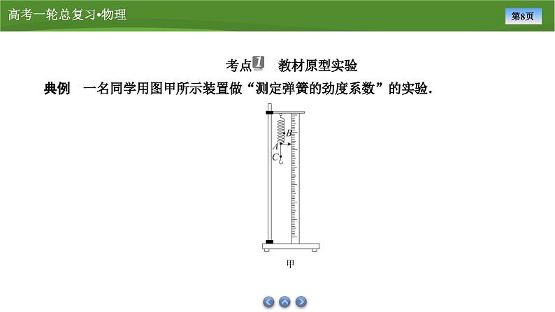 课件第二章  　实验二探究弹簧弹力与形变量的关系（共31张ppt）第8页