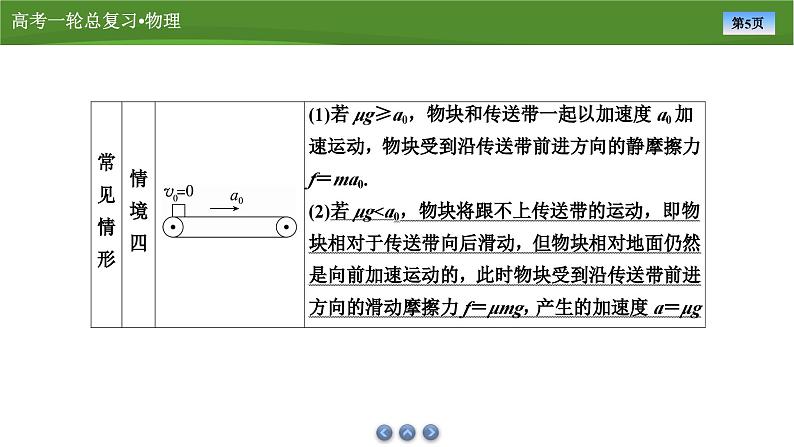 课件第三章  　专题四应用牛顿运动定律解决传送带和板块模型（共30张ppt）第5页