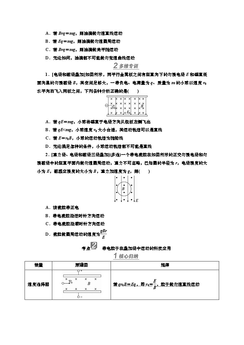 讲义第九章  专题十　带电粒子在叠加场中的运动（含解析）第2页