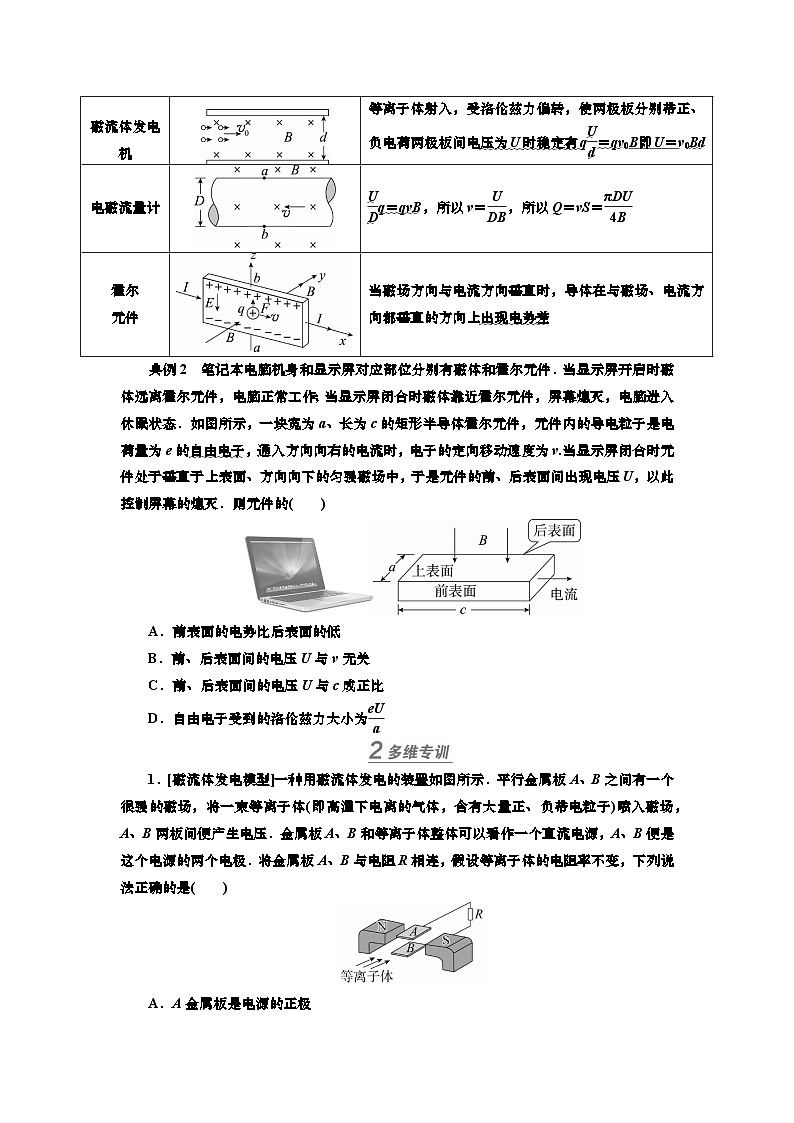 讲义第九章  专题十　带电粒子在叠加场中的运动（含解析）第3页