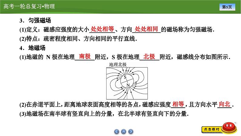 第九章  第一讲　磁场及其对电流的作用（课件PPT+讲义）-【知识梳理】2025年高考物理一轮复习05