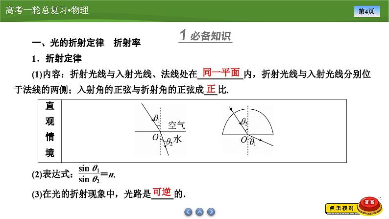 课件第十三章  　第1讲光的折射　全反射（共53张ppt）第4页