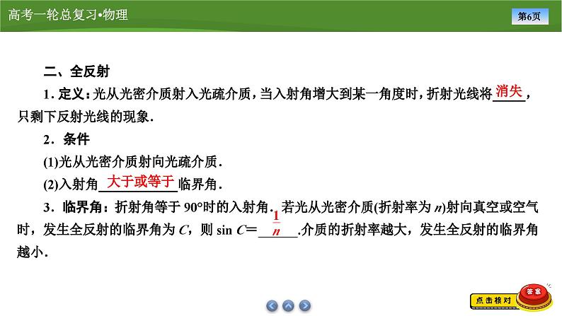 课件第十三章  　第1讲光的折射　全反射（共53张ppt）第6页