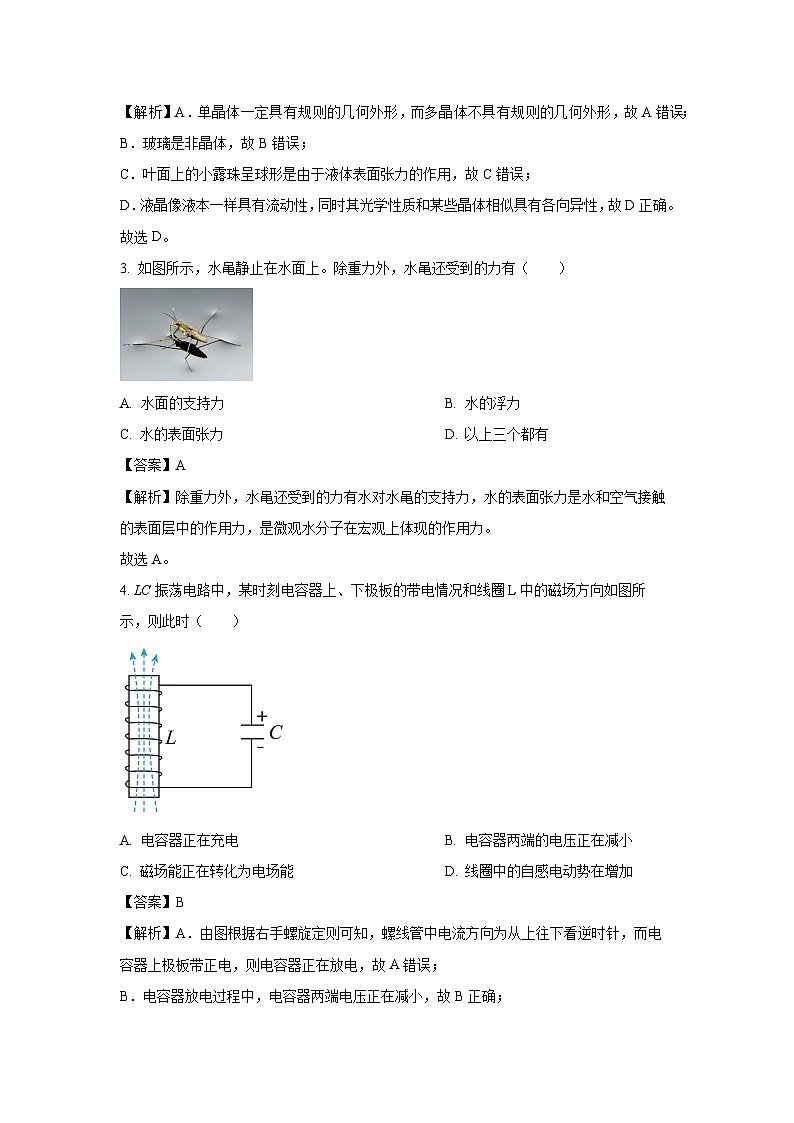 江苏省2023-2024学年高二下学期3月阶段测模拟物理试卷（解析版）第2页