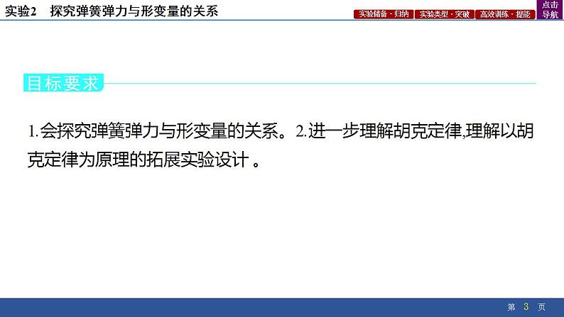 2025年新高考物理二轮复习实验2　探究弹簧弹力与形变量的关系（课件）第3页