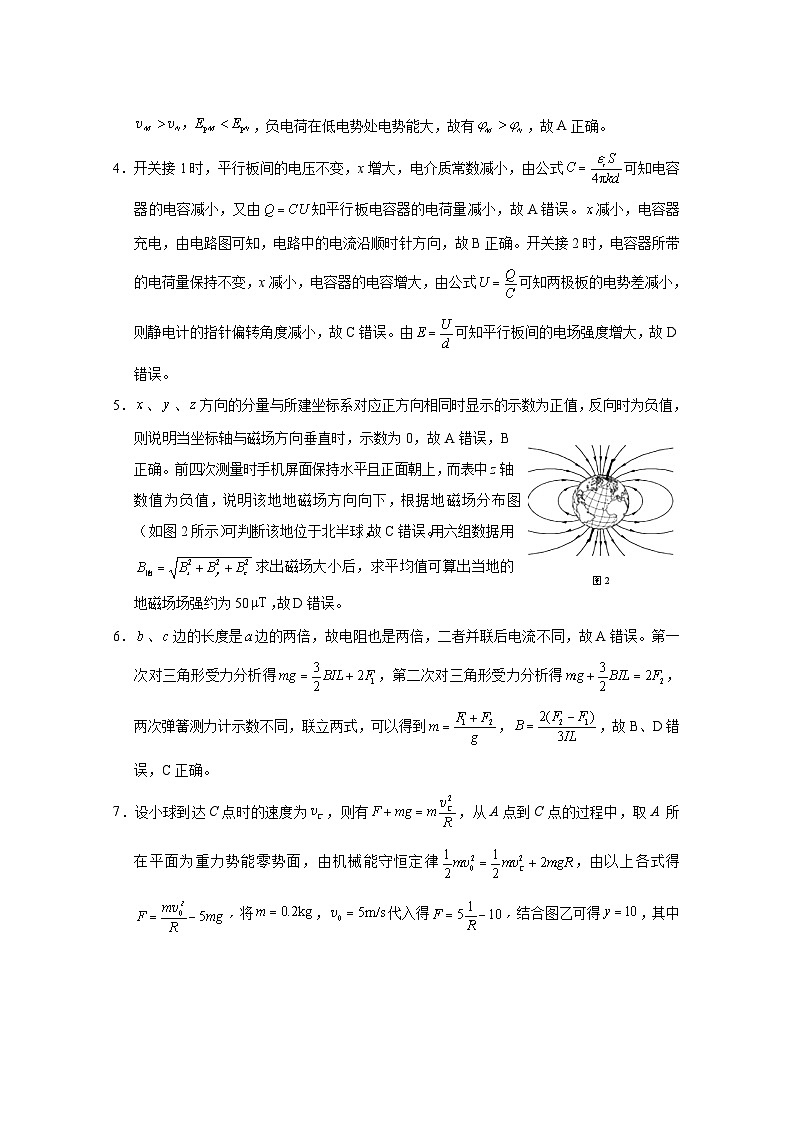 2025届云南三校高考备考实用性联考卷（五）物理-答案第2页