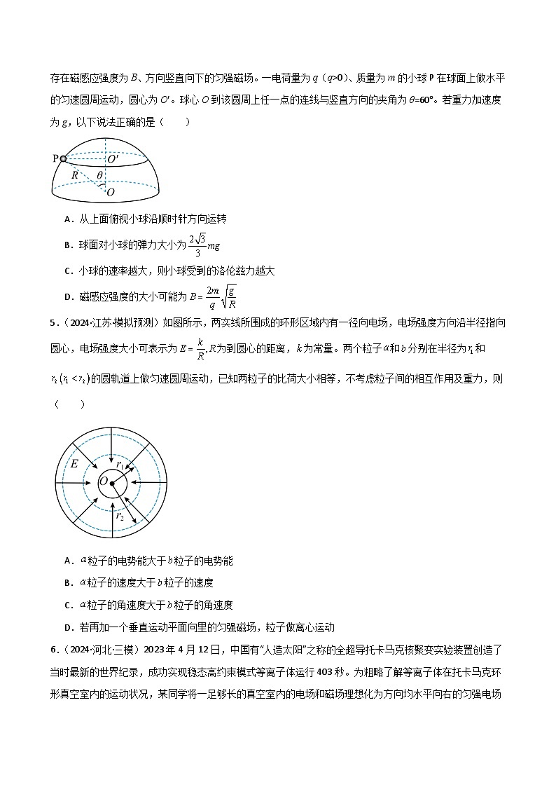 专题突破卷12 带电粒子在组合场、复合场、叠加场、交变电磁场中的运动（原卷版）第3页