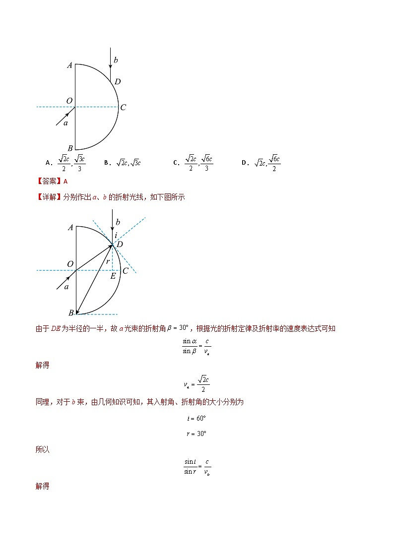 专题突破卷17 光学专题（折射、反射、全反射、干涉、衍射、偏振等的综合应用）（解析版）第2页
