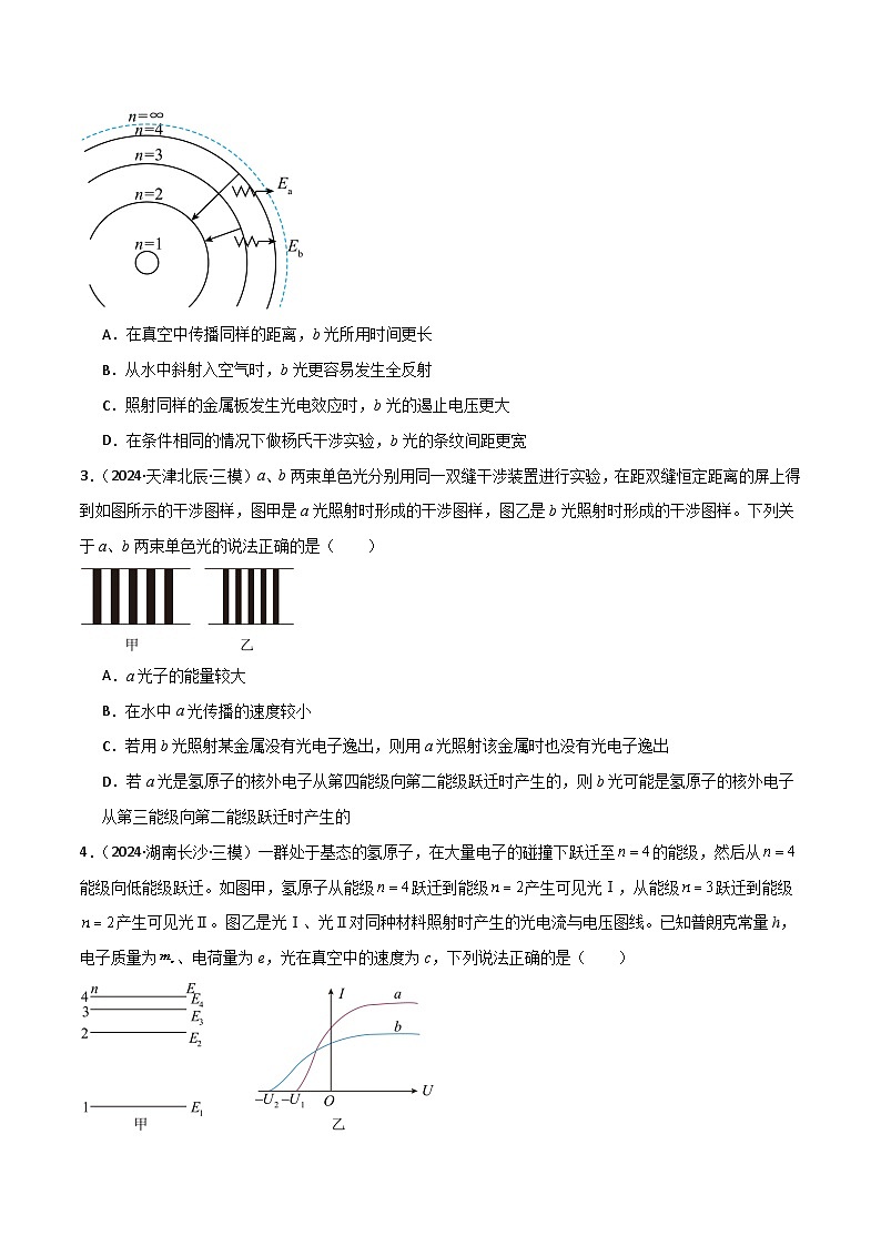 专题突破卷19 近代物理专题（光电效应的规律以及方程的应用、氢原子能级跃迁、核反应方程与核能的计算）（原卷版）  第2页
