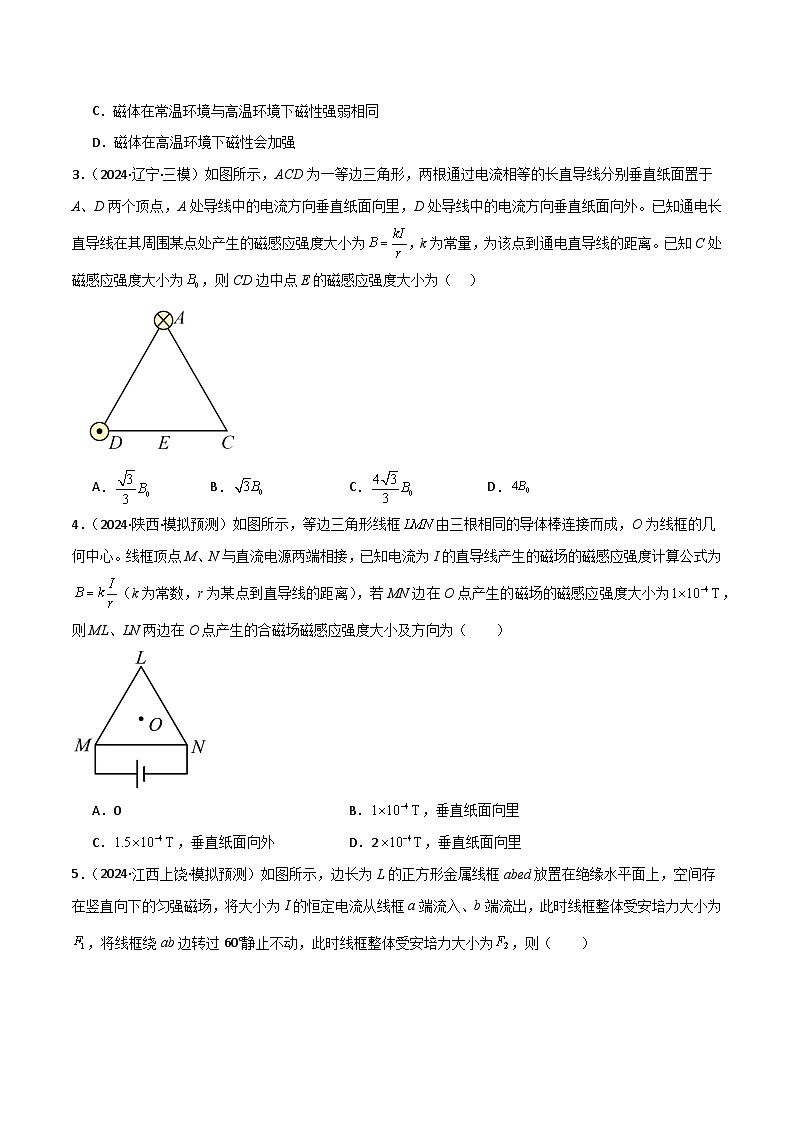 考点巩固卷14 磁场中基本概念和规律的理解和应用（原卷版）第2页