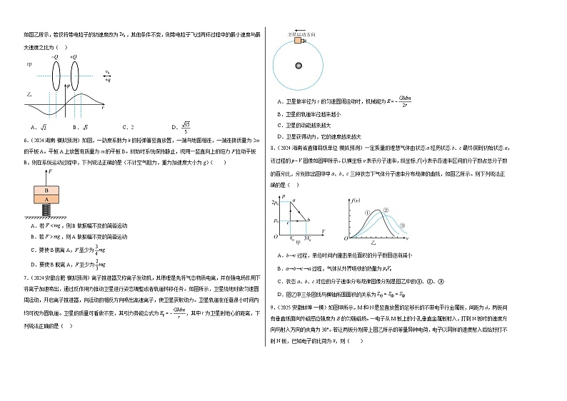 2025届高中学业水平考试模拟试题（二）-2025年高考物理一轮复习考点通关卷（新高考通用）（考试版）第2页