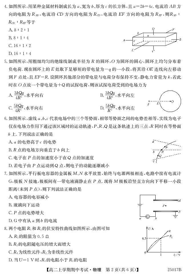 深圳市盟校联盟2024年高二上学期11月期中物理试题第2页