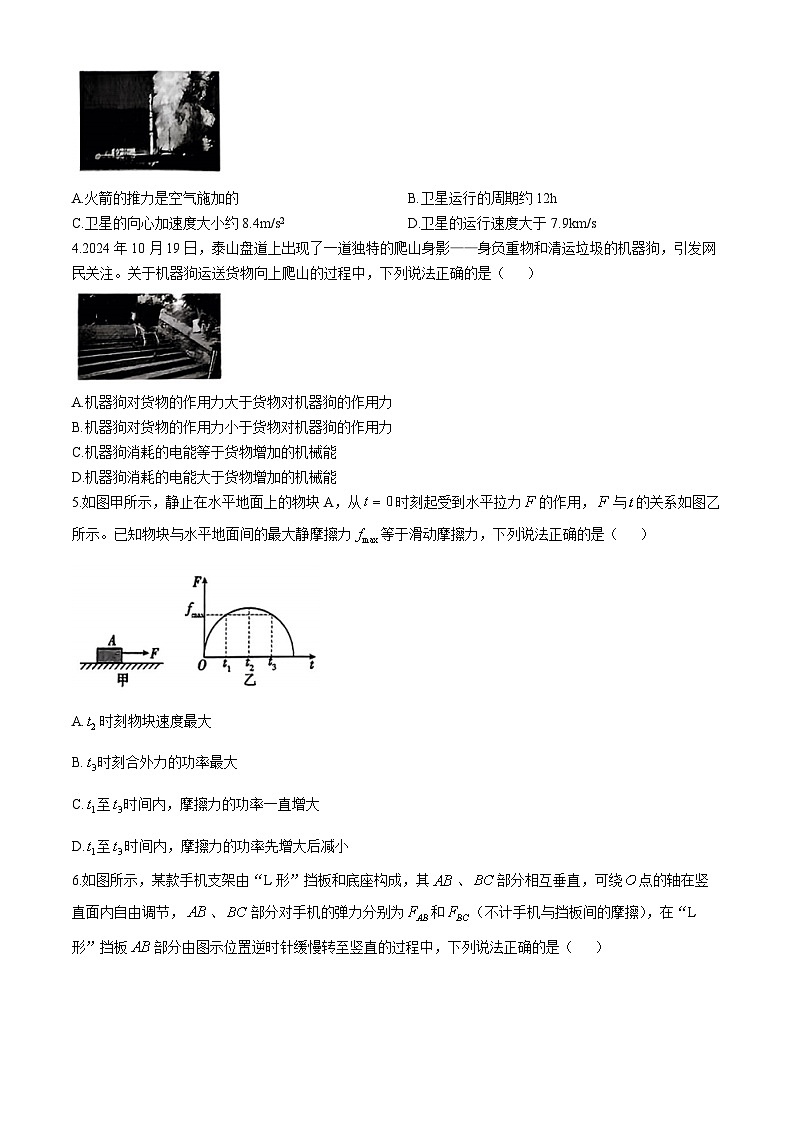 山东省临沂市2024-2025学年高三上学期11月期中考试物理试卷（Word版附答案）第2页